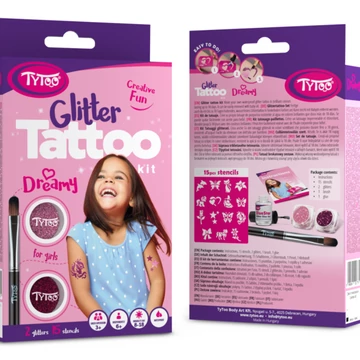  Lányos mini csillámtetoválás szett