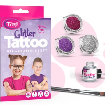 Kiegészítő csillámtetoválás Lányos szett