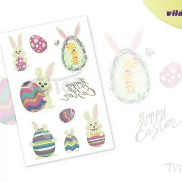 Világító Nyuszik és Tojások Matrica