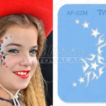 Arcfestés sablon félarc, csillag