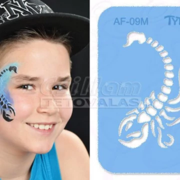 Arcfestés sablon félarc, skorpió