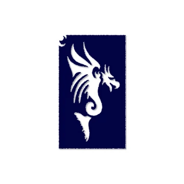 Sárkány csillámtetoválás sablon