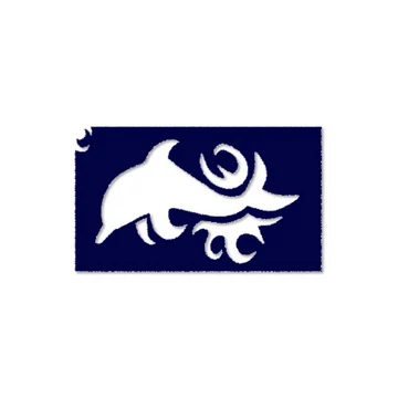 Delfin csillámtetoválás sablon