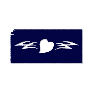 Szív csillámtetoválás sablon