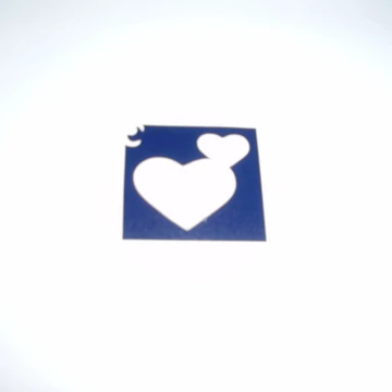 Szív csillámtetoválás sablon