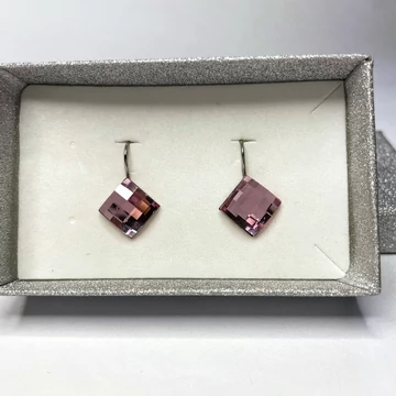 Francia kapcsos sakktábla fülbevaló, 10 mm