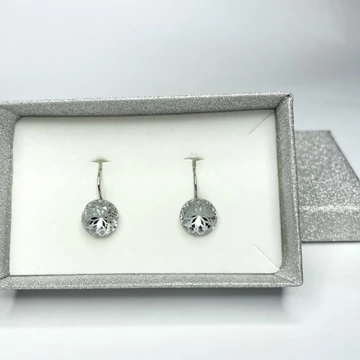 Francia kapcsos mandala fülbevaló, 10 mm