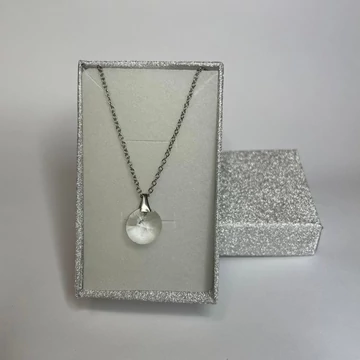 Nemesacél kör medálos nyaklánc