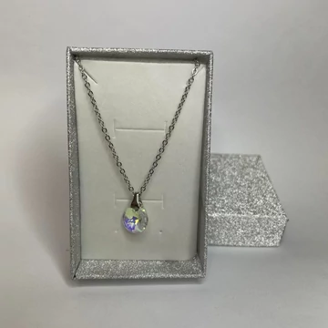 Nemesacél csepp medálos nyaklánc