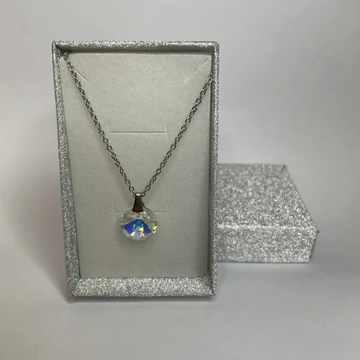 Nemesacél kör medálos nyaklánc