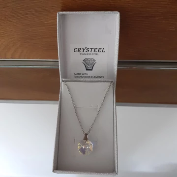 Nemesacél nyolcszög medálos nyaklánc