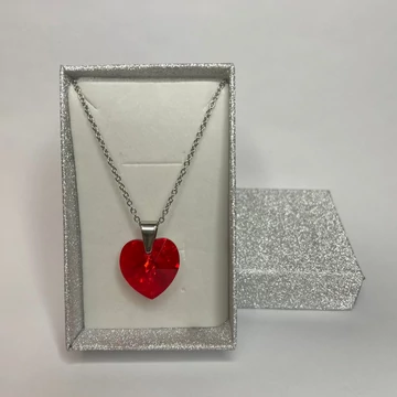 Nemesacél szív medálos nyaklánc