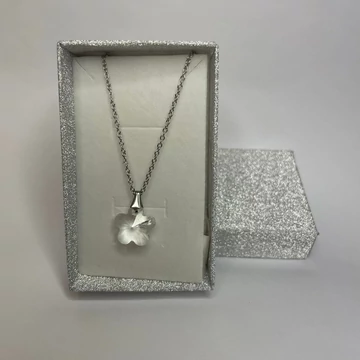 Nemesacél virág medálos nyaklánc