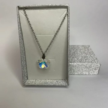 Nemesacél virág medálos nyaklánc