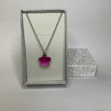 Nemesacél virág medálos nyaklánc