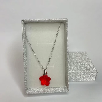 Nemesacél virág medálos nyaklánc