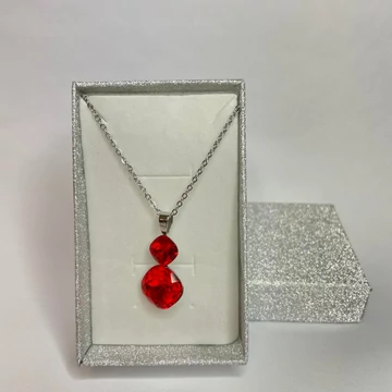 Nemesacél dupla párna medálos nyaklánc