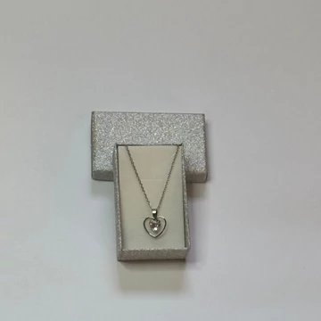 Nemesacél szív medálos nyaklánc