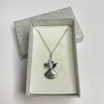 Nemesacél angyal medálos nyaklánc