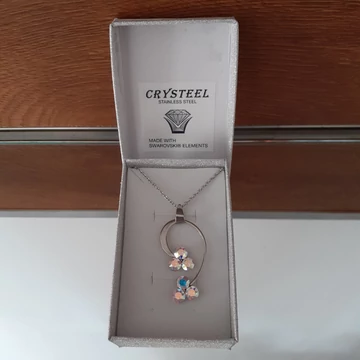 Nemesacél 6 köves Violin medlos nyaklánc