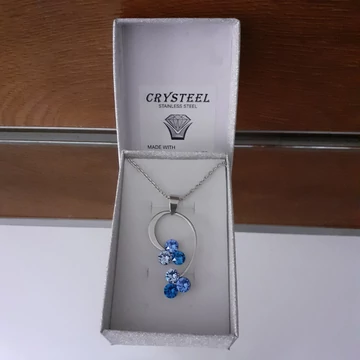 Nemesacél 6 köves Violin medlos nyaklánc