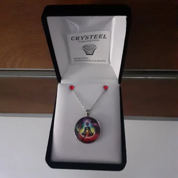 Nemesacél Kalocsai mintás ékszerszett