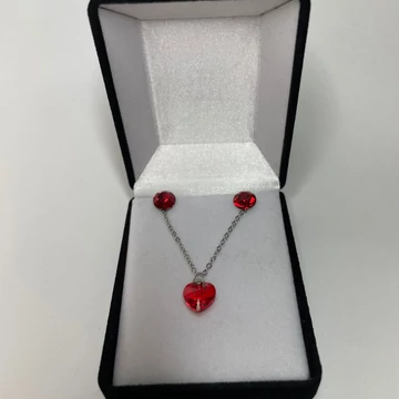 Nemesacél Szív ékszerszett