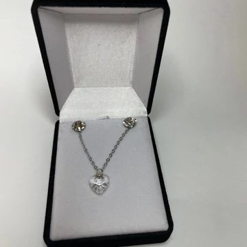 Nemesacél Szív ékszerszett