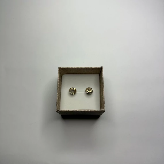 Nemesacél fülbevaló mézarany színű Swanis kristállyal, 8,2 mm 