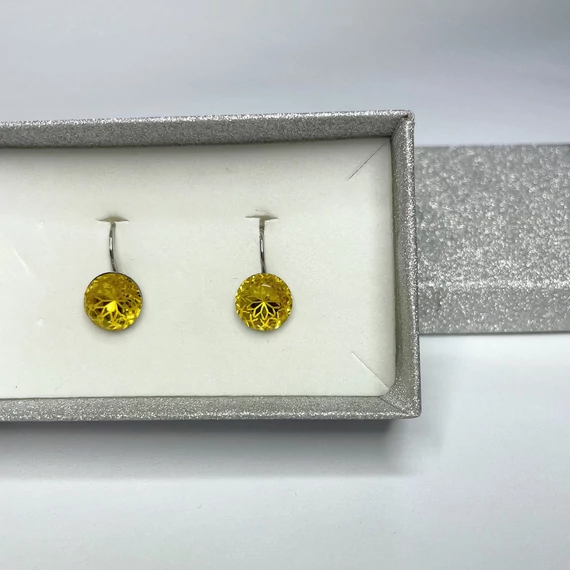 Francia kapcsos mandala fülbevaló, 10 mm