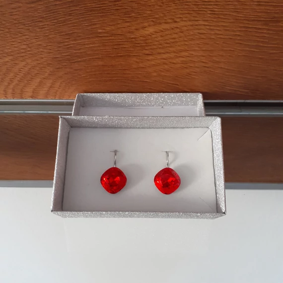 Francia kapcsos nagy párna fülbevaló, 12 mm