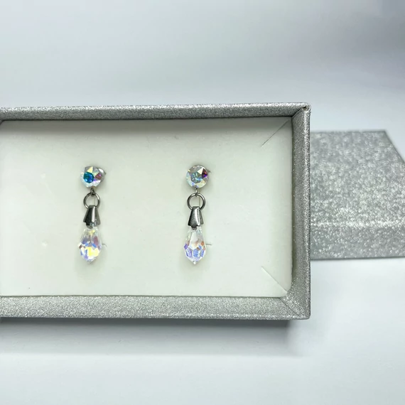 Nemesacél csepp lógós fülbevaló