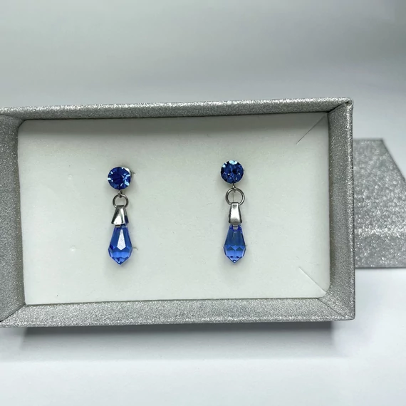 Nemesacél csepp lógós fülbevaló