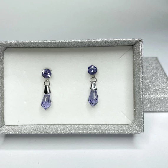 Nemesacél csepp lógós fülbevaló