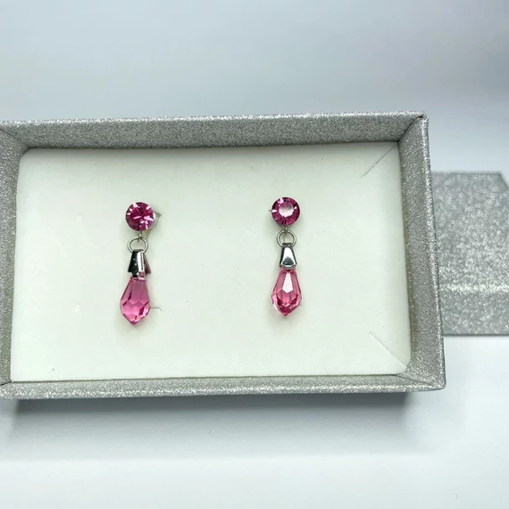 Nemesacél csepp lógós fülbevaló