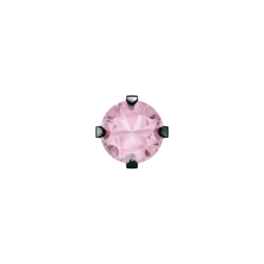 Füllyukasztás 4 mm Rózsaszín Cubic Cirkónia ékszerrel (ajándék utókezelővel)