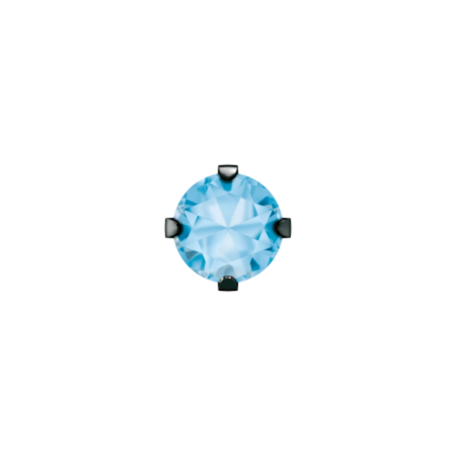 Füllyukasztás 4 mm Kék Cubic Cirkónia ékszerrel (ajándék utókezelővel)