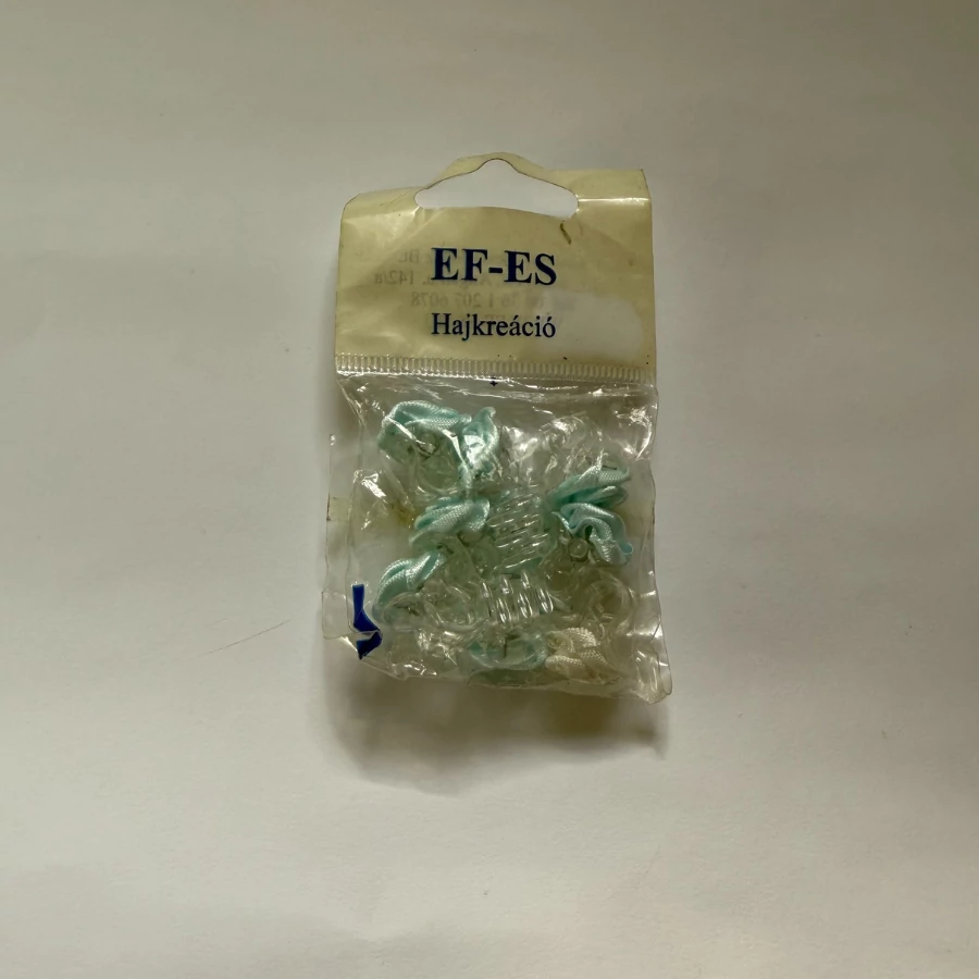 Virágos hajdísz- világoskék